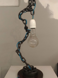 Lampada BLUE CHAIN steampunk